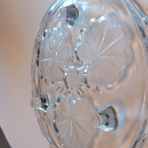 VINTAGE GLASS CAKE OR SERVING PLATE 1960S, 19 INCHES ACROSS - Picture 3 of 3